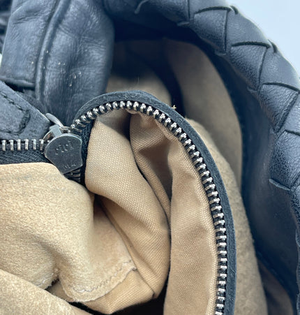 Bottega veneta woven handle leather shoulder bag