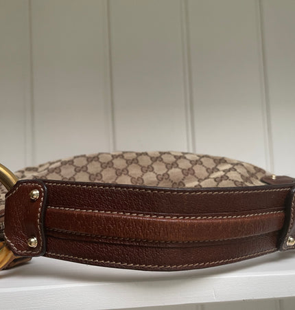 Gucci hobo bamboo ring shoulder bag