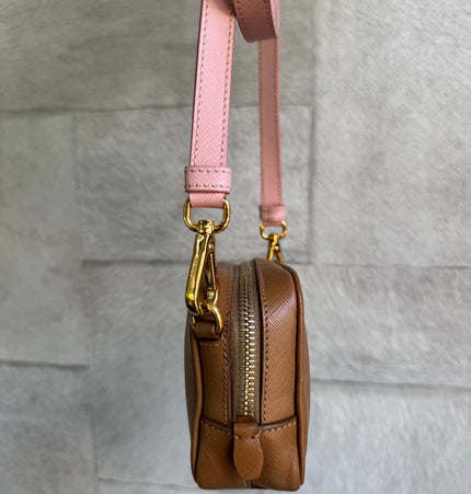 Prada saffiano mini crossbody bag