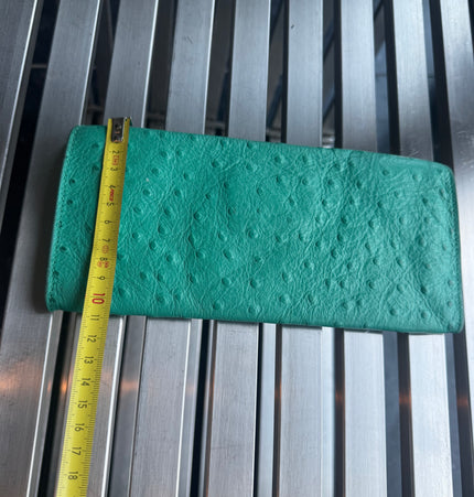 Loewe ostrich leather evening clutch bag