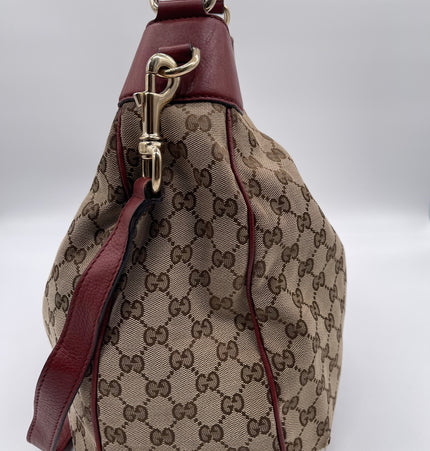 Gucci horsebit large cloth shoulder bag