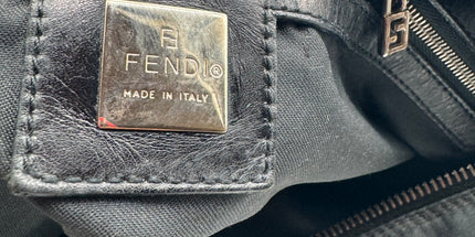 Fendi cloth logo shoulder bag