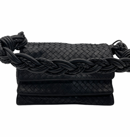 Bottega veneta woven handle leather shoulder bag