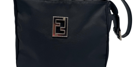 Fendi cloth logo shoulder bag