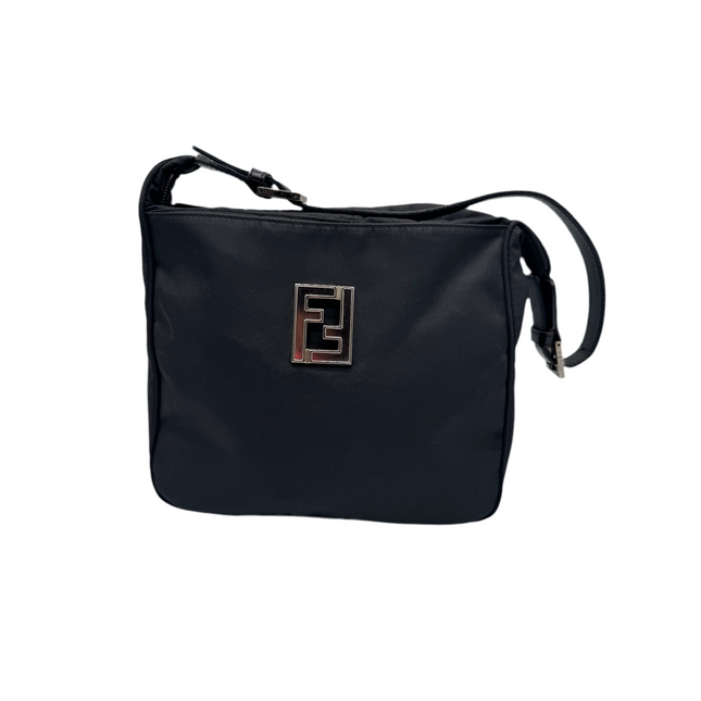 Fendi cloth logo shoulder bag
