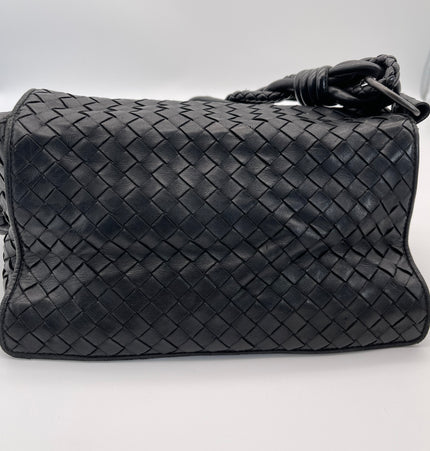 Bottega veneta woven handle leather shoulder bag