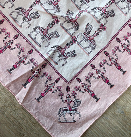 Hermes Les Artificiers cotton scarf 55