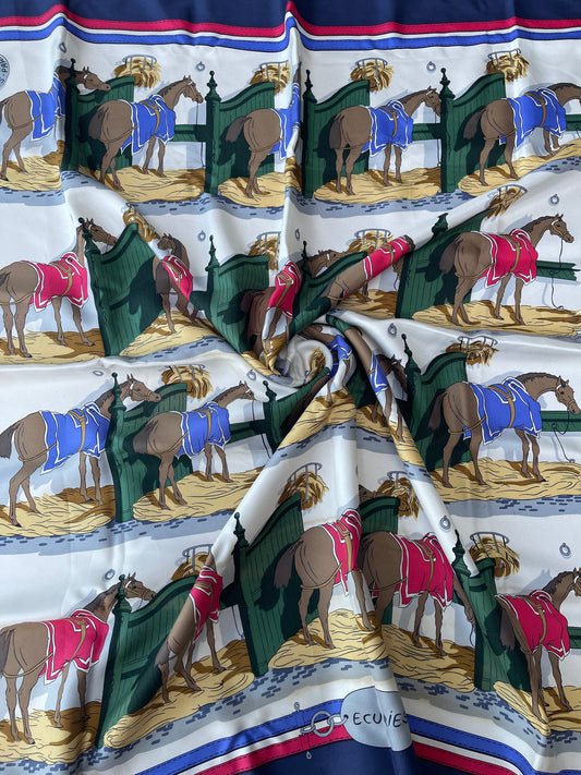 Hermes silk Ecuries scarf