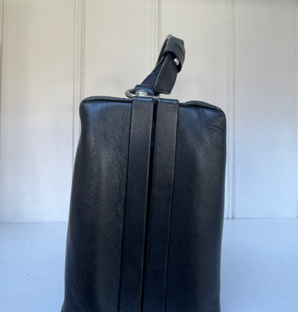 Prada top handle kiss lock handbag