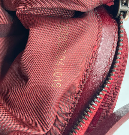 Sac bandoulière Fendi rouge mini en tissu