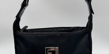 Fendi cloth logo shoulder bag