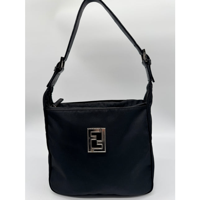 Fendi cloth logo shoulder bag