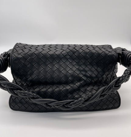 Bottega veneta woven handle leather shoulder bag