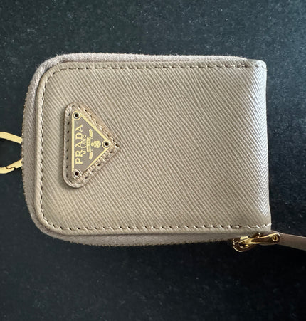 Prada saffiano leather zip wallet
