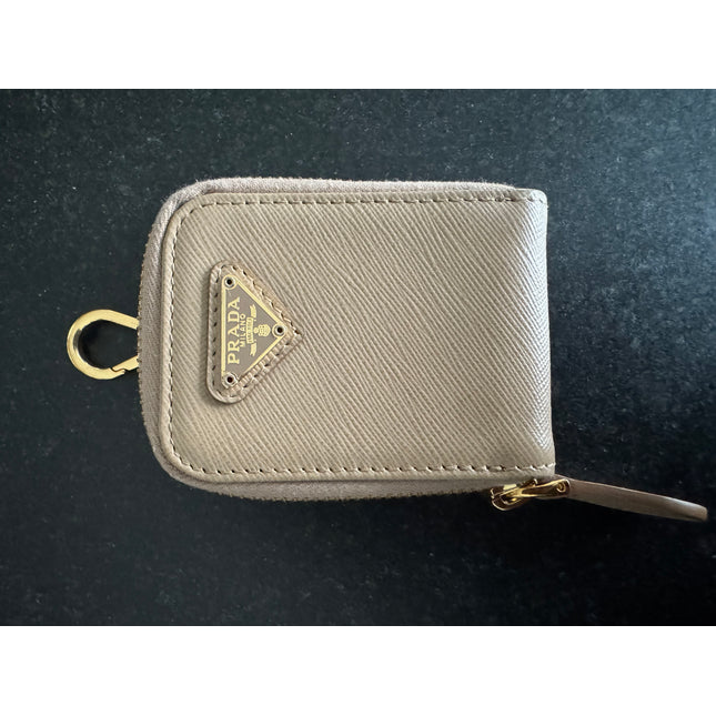 Prada saffiano leather zip wallet