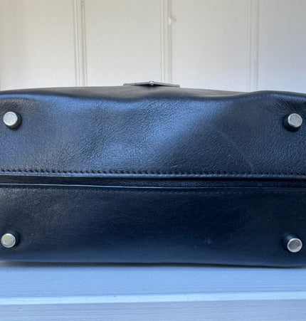 Prada top handle kiss lock handbag