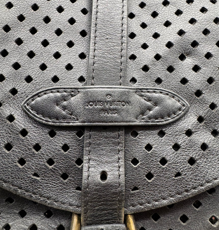 Louis Vuitton limited edition Saumur crossbody perforated black bag