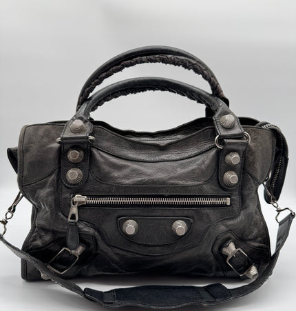 Balenciaga city mettalic shoulder bag