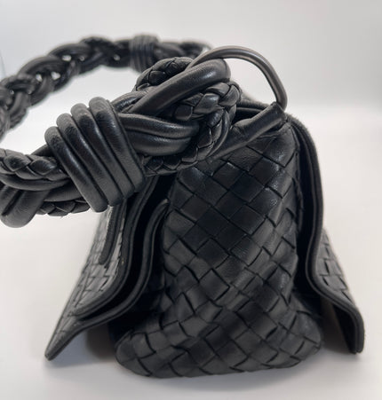 Bottega veneta woven handle leather shoulder bag