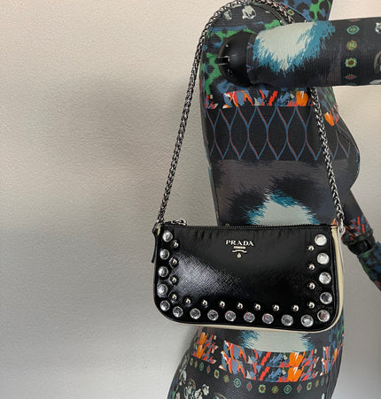 PRADA mini saffiano leather shoulder bag