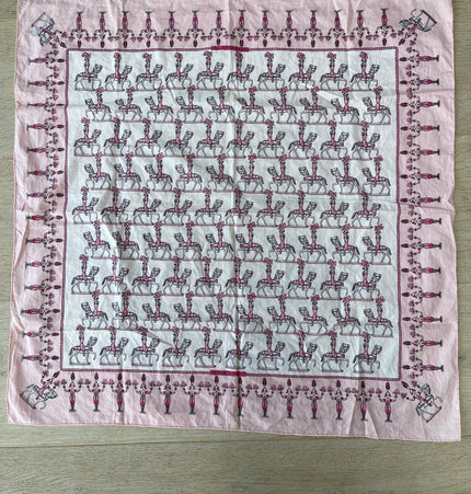 Hermes Les Artificiers cotton scarf 55