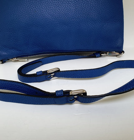 Prada blue leather crossbody bag