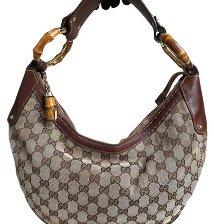 Gucci hobo bamboo ring shoulder bag