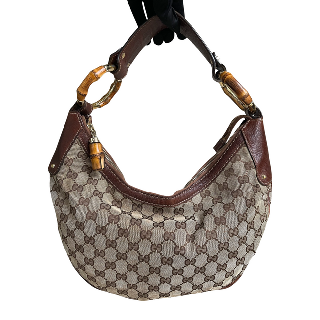Gucci hobo bamboo ring shoulder bag