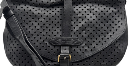 Louis Vuitton limited edition Saumur crossbody perforated black bag