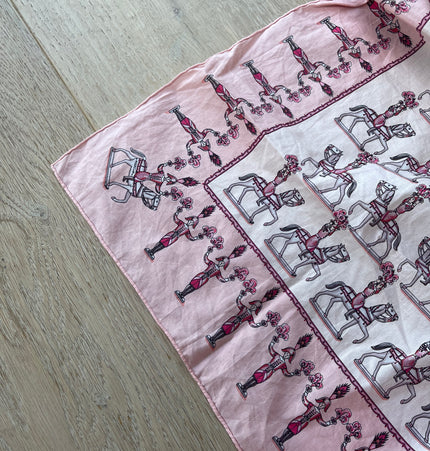 Hermes Les Artificiers cotton scarf 55