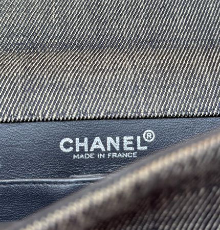 Chanel east west chocolate bar shoulder bag