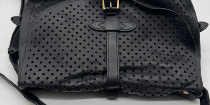 Louis Vuitton limited edition Saumur crossbody perforated black bag