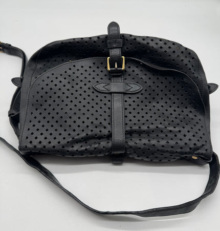 Louis Vuitton limited edition Saumur crossbody perforated black bag