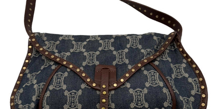 Celine denim Ava shoulder studded bag