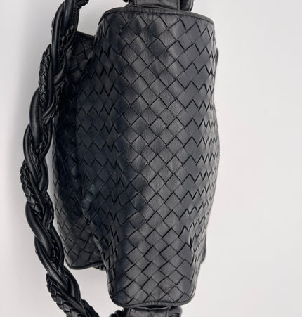 Bottega veneta woven handle leather shoulder bag