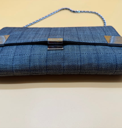 Chanel east west chocolate bar shoulder bag