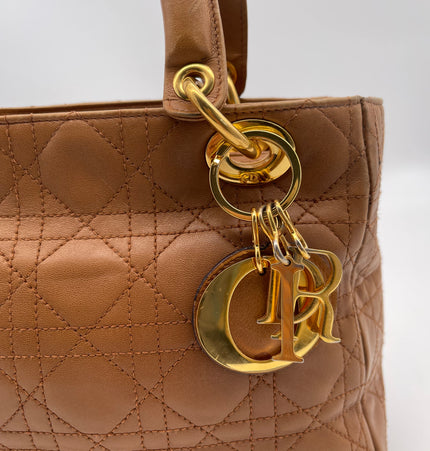 DIOR  lady dior vintage leather bag