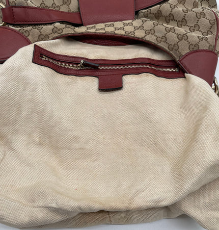 Gucci horsebit large cloth shoulder bag