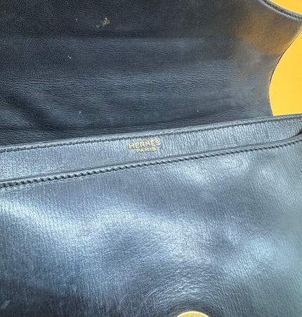 Sac à main vintage en cuir HERMÈS