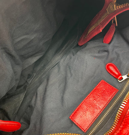 Balenciaga city mettalic bag