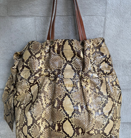 Prada phyton shoulder bag