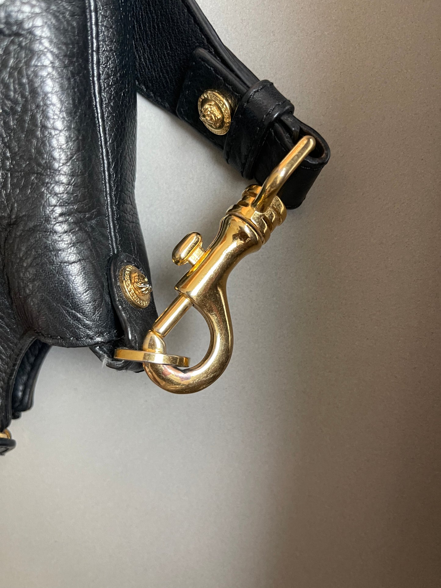 GIANNI VERSACE medusa head leather bag