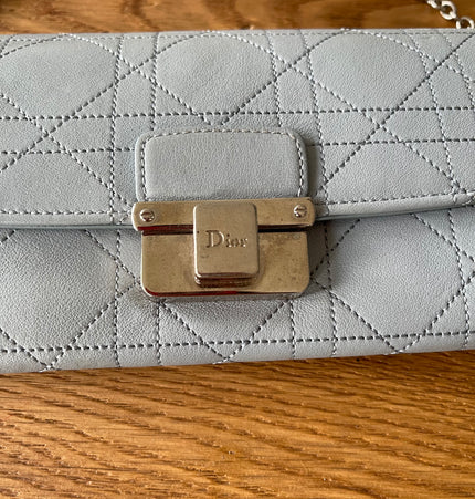 Dior cannage stitched diorling rendezvous chain wallet