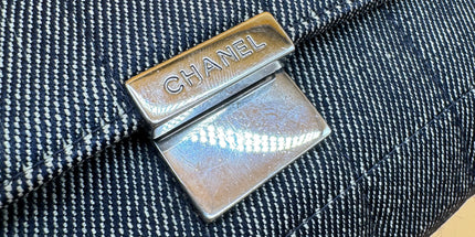 Chanel east west chocolate bar shoulder bag