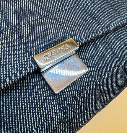 Chanel east west chocolate bar shoulder bag