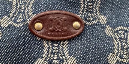 Celine denim Ava shoulder studded bag