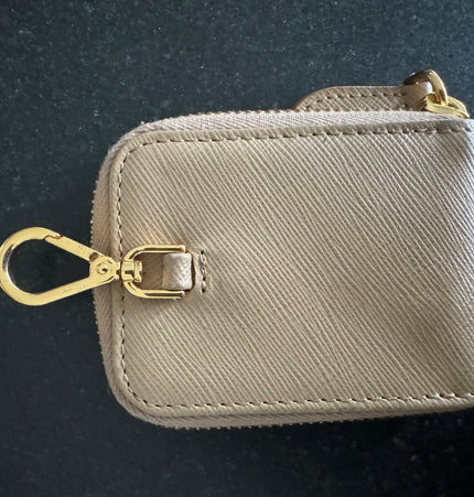 Prada saffiano leather zip wallet