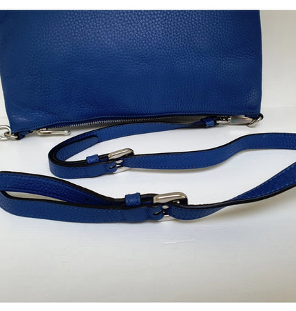 Prada blue leather crossbody bag
