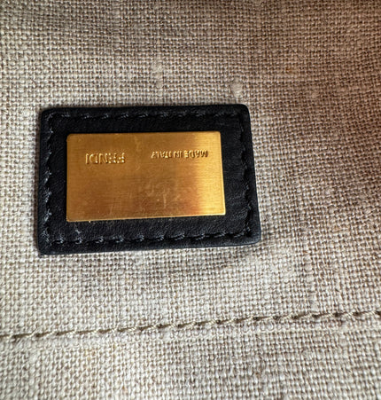 Fendi water snake skin and fur bag