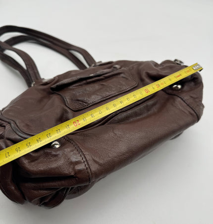 Prada wrinkled leather shoulder bag